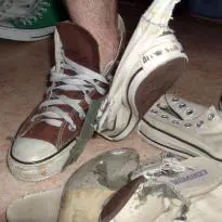 finishing old converse